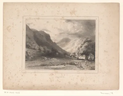 Berglandschap met gezicht op Grippe