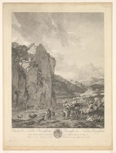 Berglandschap met herders