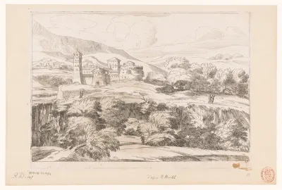 Berglandschap met kasteel