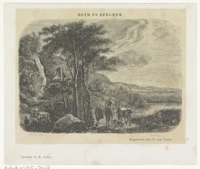 Berglandschap met reizigers