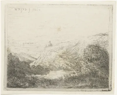 Berglandschap met rivier
