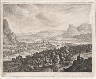 Berglandschap met rivierdal
