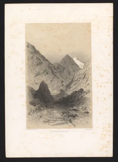 Berglandschap met rotsachtig pad