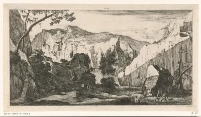Berglandschap met rotsen