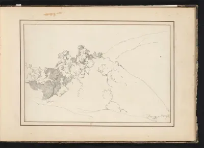 Berglandschap met ruïne