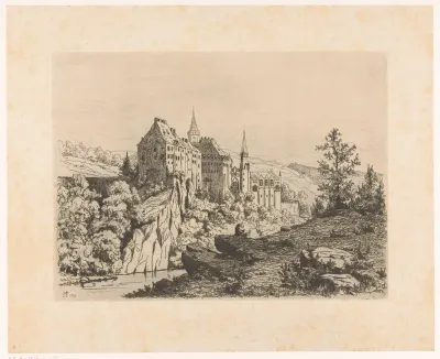 Berglandschap met Slot Sigmaringen
