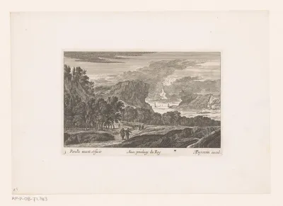 Berglandschap met wandelaars