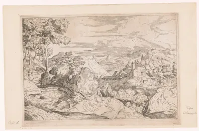 Berglandschap met zicht op een dorp