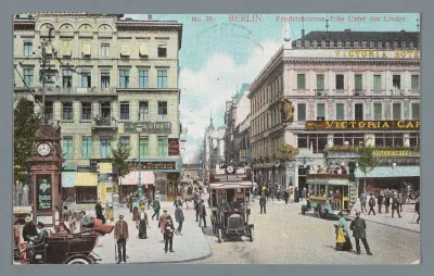 Berlin. Friedrichstrasse, Ecke Unter den Linden