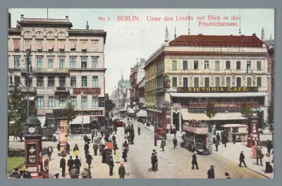 Berlin. Unter den Linden mit Blick in die Friedrichstrasse