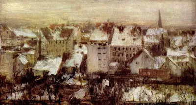 Berliner Hinterhäuser im Schnee