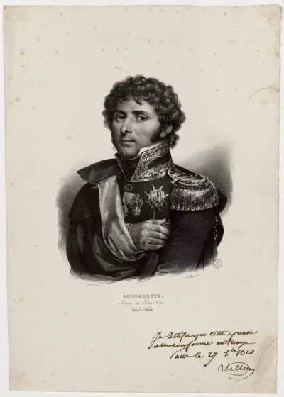 Bernadotte prince de Ponte-Corvo, roi de Suède. Lith. de Villain. A. Maurin