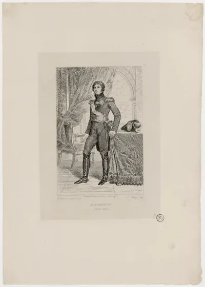 Bernadotte (roi de Suède). F. Gérard pinxit. P.re Adam sculp.