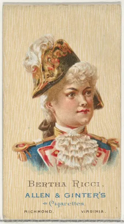 Bertha Ricci, from World's Beauties, Series 2 (N27) for Allen & Ginter Cigarettes