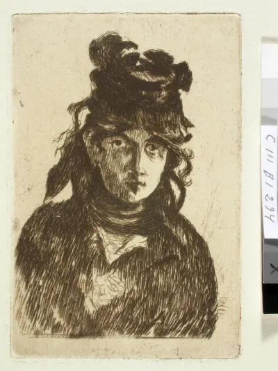 Berthe Morisot, bröstbild en face