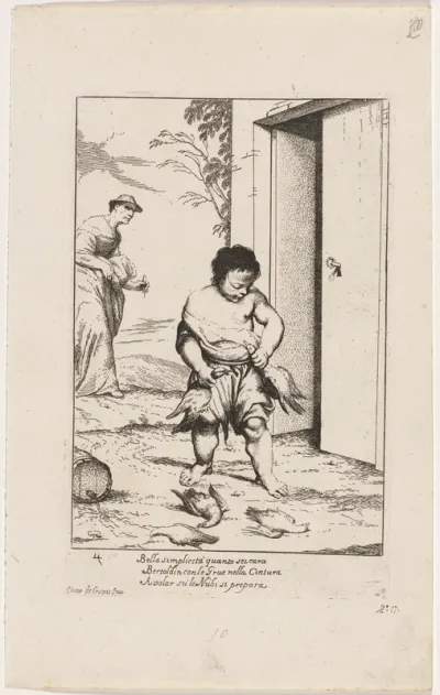 Bertoldino Fastening Geese to His Belt