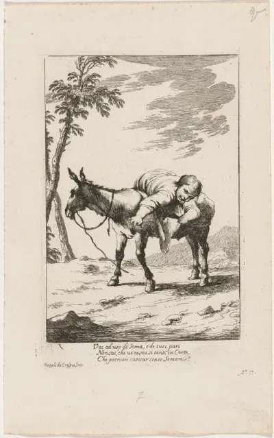 Bertoldino Lying on a Donkey