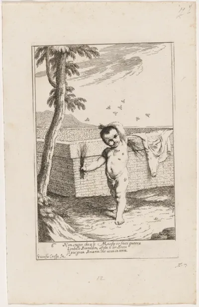 Bertoldino Whipping Himself to Kill Flies