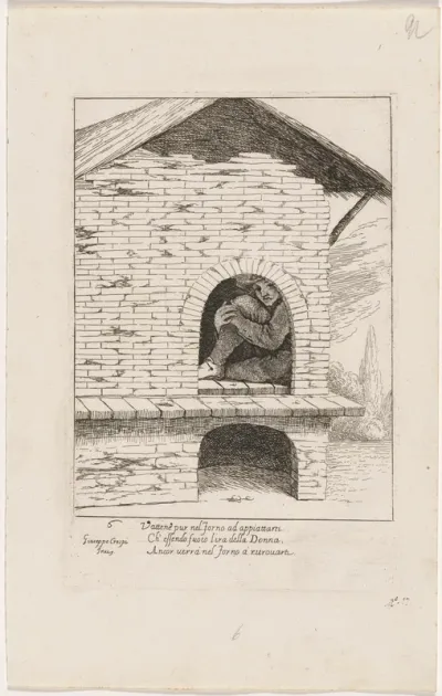 Bertoldo Hiding in a Furnace