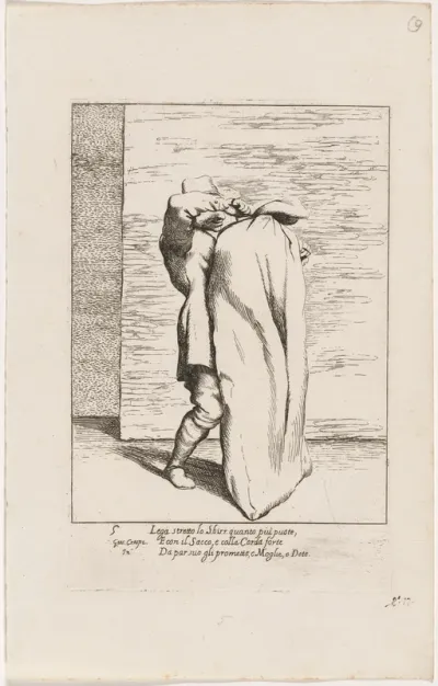 Bertoldo Placing the Jailer in the Sack