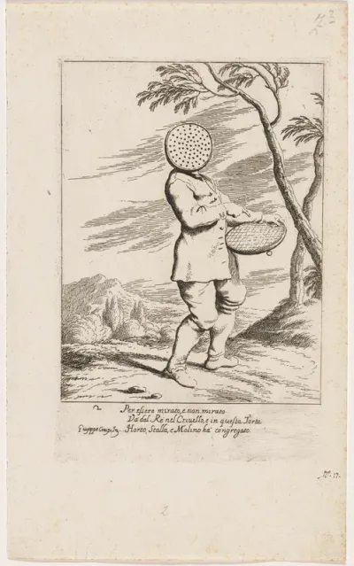 Bertoldo with a Sieve on His Head