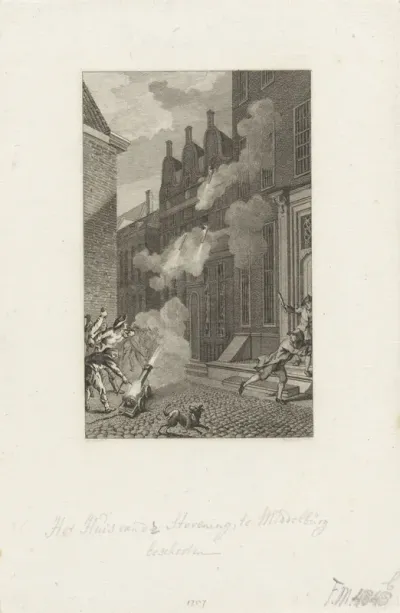 Beschieting van het huis van Lucas van Steveninck, 1787