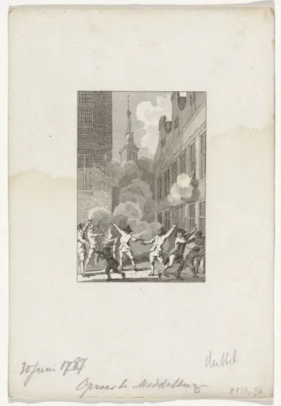 Beschieting van het huis van Lucas van Steveninck, 1787