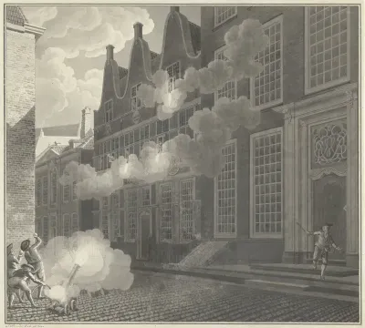 Beschieting van het huis van Lucas van Steveninck, 1787
