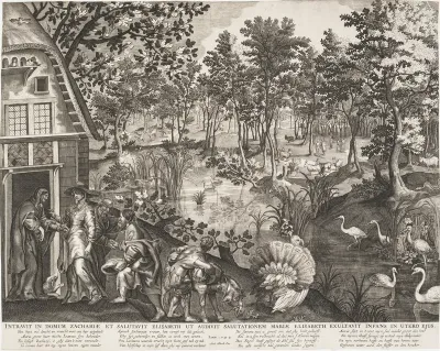 Besøgelsen i et skovlandskab