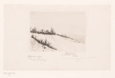 Besneeuwde helling bij Maubeuge