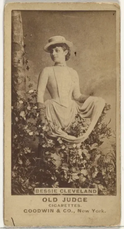 Bessie Cleveland, from the Actors and Actresses series (N171) for Old Judge Cigarettes
