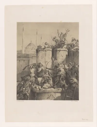 Bestorming van een Turks fort