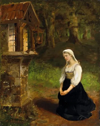 Betendes Mädchen