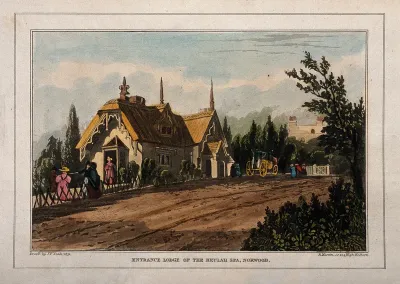 Beulah Spa, Norwood, Surrey: entrance lodge