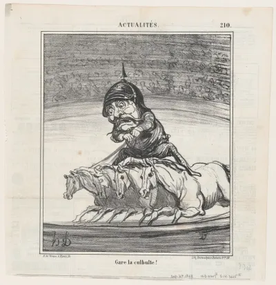 Beware of the fall!, from 'News of the day,' published in Le Charivari, September 24, 1868