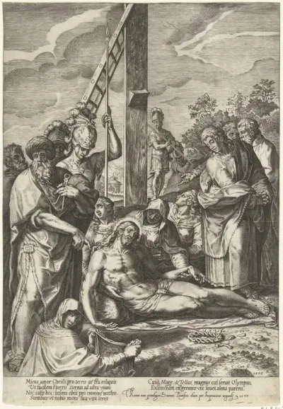 Bewening van Christus onder het kruis
