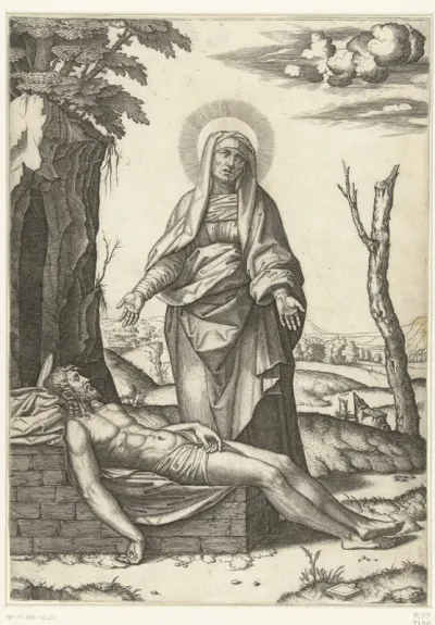 Bewening van dode Christus door Maria