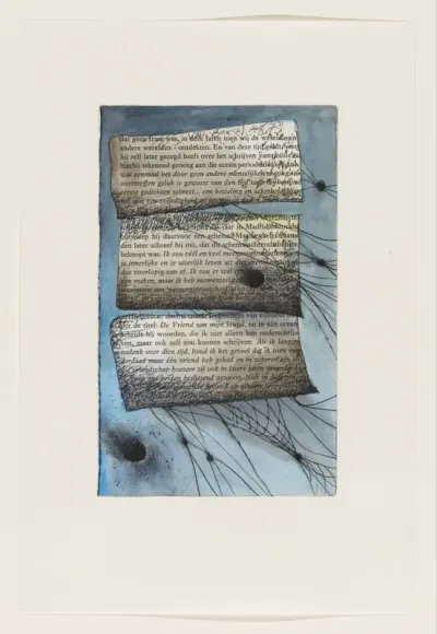 Bewerkte pagina uit een boek