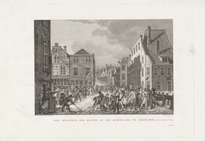 Bewoners van Gorinchem tijdens de overstroming, 1809