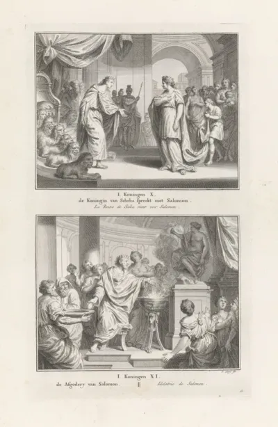 Bezoek van de koningin van Seba / Salomo's afgoderij
