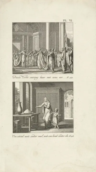 Bezoek van de koningin van Seba / Weduwe van Sarefat