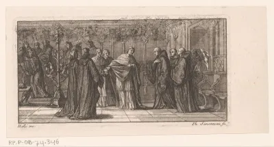 Bezoek van monniken aan prelaten