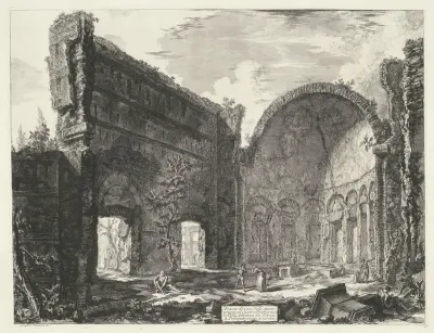 Bibliotheek in de Villa Adriana te Tivoli