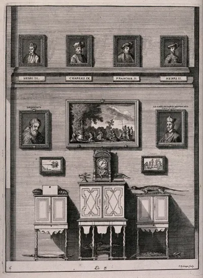 Bibliothèque Sainte-Geneviève, Paris: part of the cabinet of natural and artificial curiosities