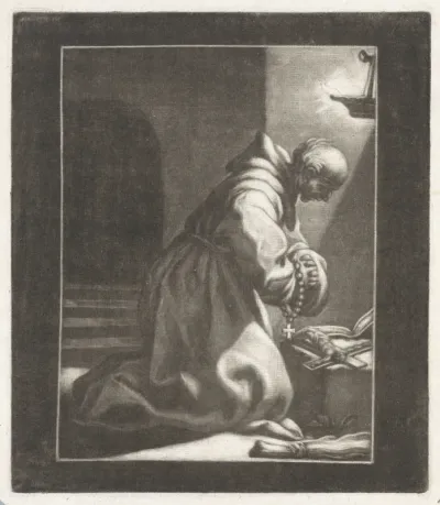 Biddende kluizenaar