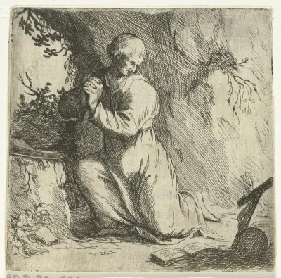 Biddende kluizenaar
