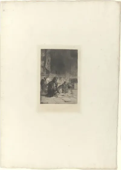 Biddende mensen in kerk