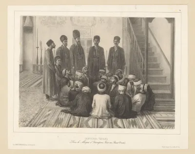 Biddende Tataren in de moskee van Istrimdjami Kara-sou-Bazar, 18 oktober 1837