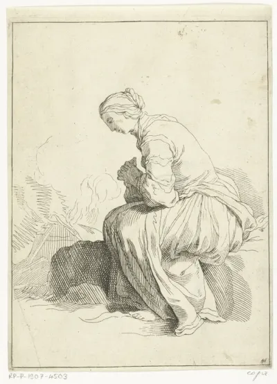 Biddende vrouw
