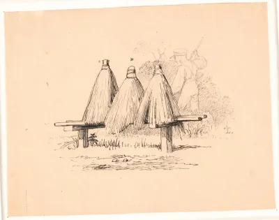 Bien. Illustration til Kaalunds "Fabler for Børn". Se kommentar fra arkkatalog.
